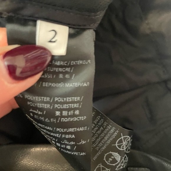 Dorthee Schumacher Pleated Vegan Leather Pants black cropped cuffed HIGH RISE - Picture 12 of 16